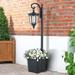 Lark Manor™ Amaziyah Crackled Lamp Post (Full) Glass/Plastic in Black | 37.75 H x 9.5 W x 9.5 D in | Wayfair CFA1E09432A24744841B9DBE5C3B00AA