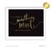 Please Help Yourself to Something Sweet and Take a Treat Bag Home Black and Metallic Gold Wedding Signs