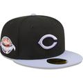 Men's New Era Black Cincinnati Reds Side Patch 59FIFTY Fitted Hat