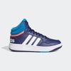 Sneaker ADIDAS SPORTSWEAR "HOOPS MID 3.0 K", Gr. 38, blau (dunkelblau, blau rush, turbo), Textil, Synthetik, sportlich, Schuhe