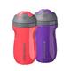 Tommee Tippee Insulated Sippee Water Bottle for Toddlers, Spill-Proof, 260ml, 12m+, Pack of 2, Purple and Raspberry