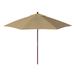 Arlmont & Co. Nivaeh 9' Market Sunbrella Umbrella, Wood | 97.5 H x 108 W x 108 D in | Wayfair 83940782E587442CB2844380C19FF537