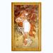 WorldAcc Beautiful Art Nouveau Flower Girl 1-Gang Toggle Light Switch Wall Plate in Brown/Yellow | 4.5 H x 2.75 W x 0.15 D in | Wayfair F-T1-NOU006