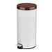 Innovaze 8 Gallons Metal Step On Trash Can Metal in White | 25.12 H x 11.61 W x 14.65 D in | Wayfair MGCS-AP2101