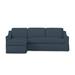 Blue Sectional - Birch Lane™ Cranbrook 2 - Piece Slipcovered Sectional Polyester/Upholstery | 38 H x 115 W x 67 D in | Wayfair