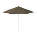Arlmont & Co. 9-Foot Matted White Commercial Aluminum Market Patio Umbrella w/ Push Lift & Fiberglass Ribs In Olefin Metal | Wayfair