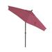 Arlmont & Co. 9-Foot Stone Black Aluminum Patio Market Umbrella w/ Push-Button Tilt In Sunbrella Metal | 101 H x 108 W x 108 D in | Wayfair