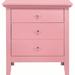 Red Barrel Studio® Lynlee Wood Nightstand Wood in Pink | 26 H x 24 W x 18 D in | Wayfair 68968DECD6CB40679BD0940930B1F5C2