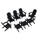 Highland Dunes Kiruna Folding Adirondack Chair Plastic/Resin in Black | 37.8 H x 32.2 W x 37.2 D in | Wayfair 81A8BC220E7B4622AF9FF8908381E882