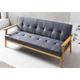 Schlafsofa SALESFEVER Sofas Gr. B/H/T: 190 cm x 81 cm x 85 cm, Webstoff-Polyester, Armlehnen aus Massivholz, 100% Polyester, grau (dunkelgrau) Einzelsofas