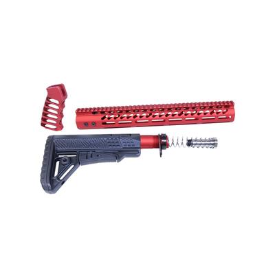 Guntec USA AR .308 Ultralight Series Complete Furniture Set Red ULTRA-SET-308-RED