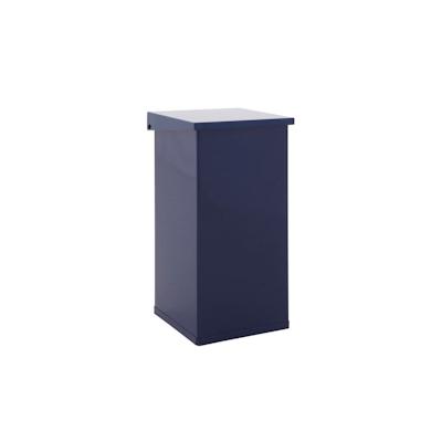PROREGAL Eckiger feuerfester Abfallbehälter Haiti mit Softclose Hebedeckel | 55 Liter, HxBxT 60x30x30cm | Blau Image