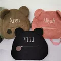 Sac à dos ours en peluche personnalisé avec nom brodé sacs d'école pour enfants cadeaux de fête