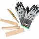 Corvus A600377 - Kids At Work, Schnitz-Set, Messer, Handschuhe, Holz - Corvus