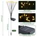 Solar Garden Lights - 10 LED Lamp Solar Light, Waterproof Solar Outdoor Lights - Black