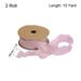 2pcs 1.5 Inch 10 Yard Satin Double Ruffle Edge Ribbon Solid Color