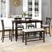 6-Piece Wooden Dining Table Set Foldable Table