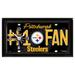 NFL Wall/Desk Analog Clock, #1 Fan with Team Logo - Pittsburgh Steelers