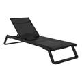 Compamia Tropic Sling Chaise Lounge Black Frame Black Sling