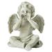 Northlight 6.5 Sitting Cherub Angel Outdoor Patio Garden Statue - Gray