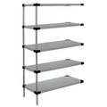 Quantum Storage Stainless Steel 5 Solid Shelf Add-On Kit - Stainless Steel - 18 x 48 x 54 in.