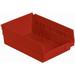 Plastic Shelf Bin Nestable 8-3/8 W x 11-5/8 D x 4 H Red Lot of 12