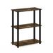 Furinno Multipurpose 23.6 W x 11.6 D x 29.6 H 3-Shelf Freestanding Shelves Amber Pine and Black