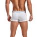 LEEy-world Mens Boxer Briefs Men s Cotton Stretch Jock Strap of Underwear White L