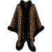 PIKADINGNIS Women Long Poncho Shawls Trendy Warm Faux Fur Thick Fluffy Plush Cardigan Cape Sweater