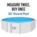 Round & Oval Above Ground Caribbean Swimming Pool Unibead Liner - (Choose Size) 30 x 48 Round