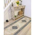 Gloria - Door mat Washable Rug Runner Low Profile Persian Washable Rugs Non Slip Rugs for Living Room Light Weight Outdoor Mat