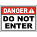 Vinyl Stickers - Bundle - Safety and Warning & Warehouse Signs Stickers - Danger Do Not Enter Sign - 10 Pack (18 x 24 )