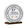 LifeSong Milestones Unique 10th Wedding Anniversary Sign with Wooden Base