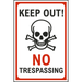 Traffic & Warehouse Signs - Keep Out No Trespassing Sign 12 x 18 Aluminum Sign Street Weather Approved Sign 0.04 Thickness