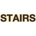 Basic Stairs Sign (Ivory/Dark Brown) - Medium