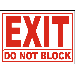 Vinyl Stickers - Bundle - Safety and Warning & Warehouse Signs Stickers - Exit Do Not Block Sign - 10 Pack (10 x 7 )
