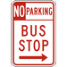 Vinyl Stickers - Bundle - Safety and Warning & Warehouse Signs Stickers - No Parking Bus Stop - 10 Pack (18 x 24 )