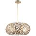 Helios 6-Light 18 Inch Organic Matte Gold Oval Shade Pendant Light