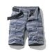 Men Cargo Shorts Clearance TIANEK Fashion Multi-Pocket Bermuda Shorts Knee-Length Breathable Classic-Fit Hiking Gray Sweatpants Motorcycle Shorts for Big Men