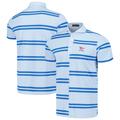 Men's 2023 U.S. Open G/FORE Light Blue Offset Stripe Tech Pique Polo