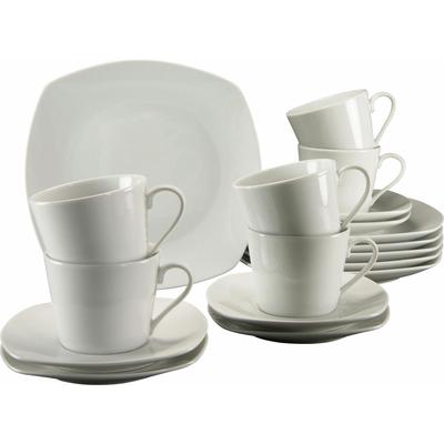 Kaffeeservice CREATABLE "Geschirr-Set Amelie", weiß, 18 tlg., Porzellan, Geschirr-Sets, Service, weiß, 18 Teile, für 6 Personen Image