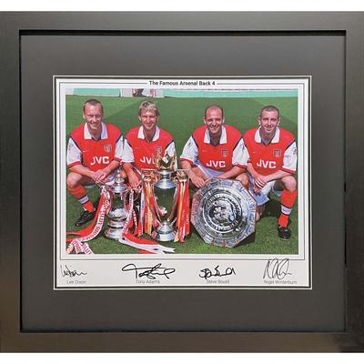 Das Arsenal Back 4 signiertes Foto - gerahmt Image