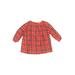 Carter's Long Sleeve Blouse: Red Plaid Tops - Size 6 Month