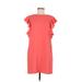 Banana Republic Casual Dress - Mini High Neck Short sleeves: Orange Solid Dresses - Women's Size 8