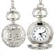 TEAAZA Creative Clock Alarm Clock Pocket Watch Vintage Quartz Pocket Watch Unisex Sweater Chain Watch Necklace Owl Pendant Clock Engraved Watch