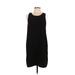 Tildon Casual Dress - Mini Crew Neck Sleeveless: Black Print Dresses - Women's Size Large
