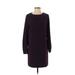 Fifteen Twenty Casual Dress - Shift: Purple Solid Dresses - Women's Size X-Small