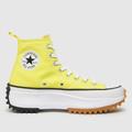 Converse run star hike hi trainers in pale yellow