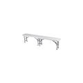 Life In Garden - Banc banc pliant Catering cm183x28x44h blanc Capacite' de 200 kg pour pique-nique