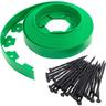 Bordo prato Bordura flessibile 10mt x 50mm kit con 30 chiodi aiuole giardino flessibile Verde STI